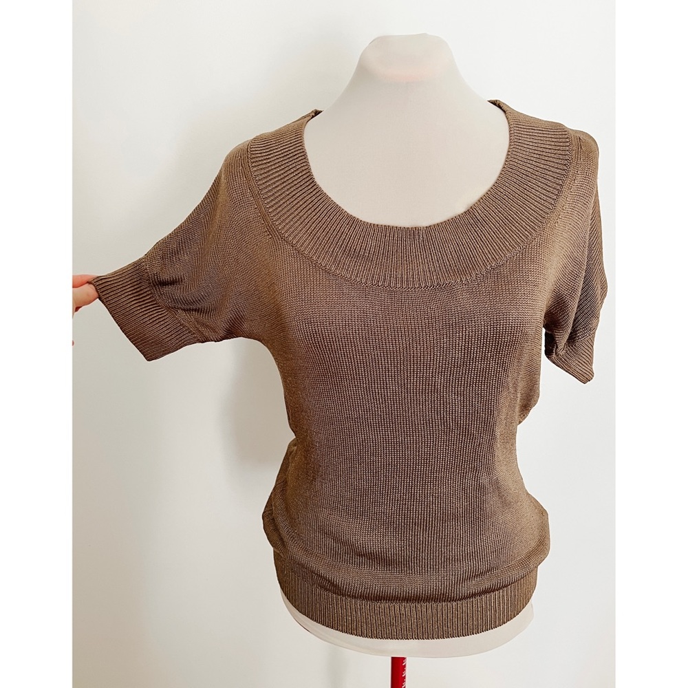 Banana Republic Metallic Short Sleeve Sweater Sz S